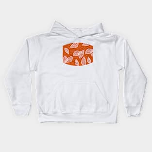 Retro Orange Leaves Kids Hoodie